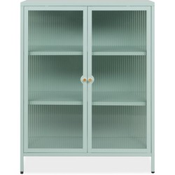 CALICOSY  Opbergkast Milton - 80 cm - Glas en metaal