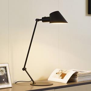 LINDBY Corali tafellamp, zwart, metaal, hoogte 64cm