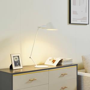 LINDBY Corali tafellamp, wit, metaal, hoogte 64cm