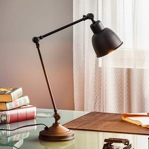 Euluna Emoti tafellamp, zwart, 45 cm hoog, verstelbaar