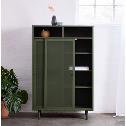 By fonQ Tibbe Opbergkast - H 140 cm - Olijfgroen