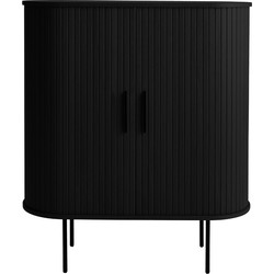 Giga Living  Kast Zwart Eikenhout - Glazenrek - 118cm - Nola
