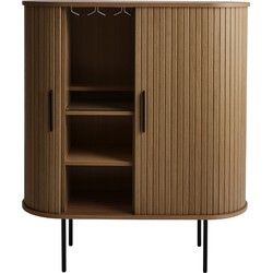 Giga Living  Kast Donker Eikenhout - Glazenrek - 118cm - Nola