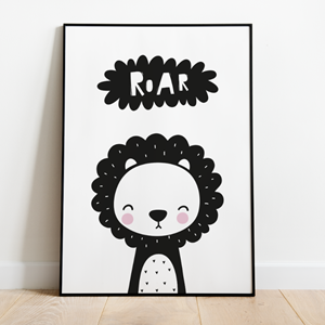 Label2X Kinderkamer Poster Leeuw Roar | 