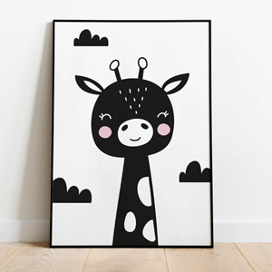 Label2X Kinderkamer Poster Girafje | 