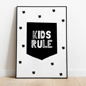 Label2X Kinderkamer Poster Kids Rule | 