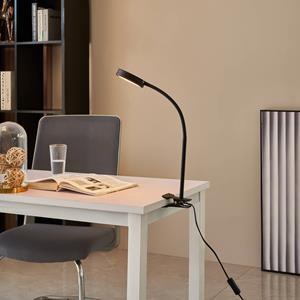 LINDBY Toulin LED klemlamp, flexibele arm, zwart