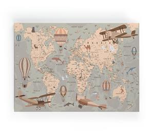 Really Nice Things Wanddecoratie Animal World Map | 