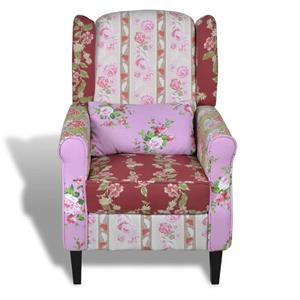 VidaXL Fauteuil met patchwork ontwerp stof 