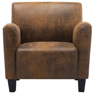 VidaXL Fauteuil kunstsuède bruin