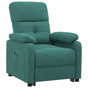 VidaXL Fauteuil verstelbaar elektrisch stof donkergroen
