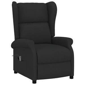 VidaXL Fauteuil verstelbaar elektrisch stof zwart