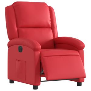 VidaXL Fauteuil verstelbaar elektrisch kunstleer rood