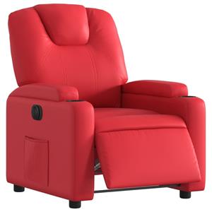 VidaXL Fauteuil verstelbaar elektrisch kunstleer rood