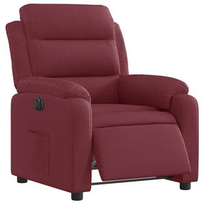 VidaXL Fauteuil verstelbaar elektrisch stof wijnrood