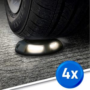 LedstripKoning Solar grondspot shield zwart op zonne energie voordeelset van 4 stuks