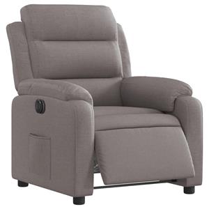 VidaXL Fauteuil verstelbaar elektrisch stof taupe