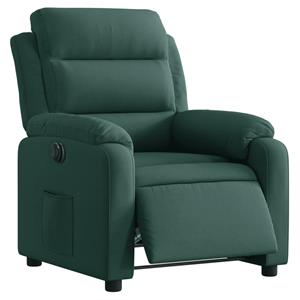VidaXL Fauteuil verstelbaar elektrisch stof donkergroen