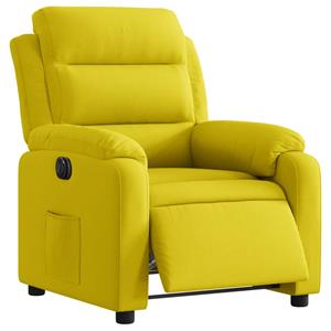 VidaXL Fauteuil verstelbaar elektrisch stof geel