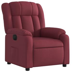 VidaXL Fauteuil verstelbaar elektrisch stof wijnrood