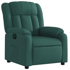VidaXL Fauteuil verstelbaar elektrisch stof donkergroen