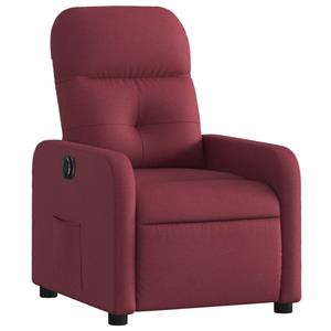 VidaXL Fauteuil verstelbaar elektrisch stof wijnrood