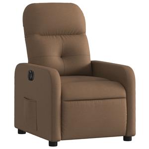 VidaXL Fauteuil verstelbaar elektrisch stof bruin