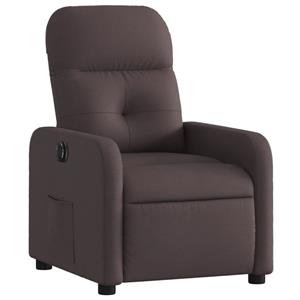 VidaXL Fauteuil verstelbaar elektrisch stof donkerbruin