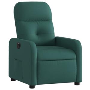 VidaXL Fauteuil verstelbaar elektrisch stof donkergroen