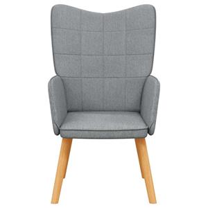VidaXL Relaxstoel stof lichtgrijs