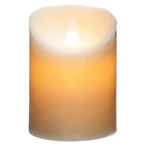 Atmosphera Led stompkaars op batterijen - 1x stuks - Warm licht - Wit - 10 x 14,5 cm -