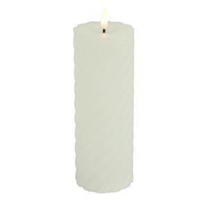 Countryfield Luxe LED kaars/stompkaars - wit - D7,5 x H20 cm - timer - warm wit licht -