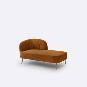 LA REDOUTE INTERIEURS Longchair in fluweel, rechts, Leone