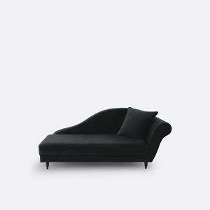 SO'HOME Longchair links in fluweel, Lipstick