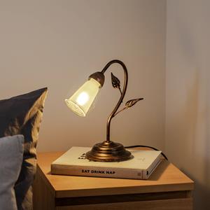 ONLI Tafellamp Liliana, 1-lamp, zwart, roségoud, metaal