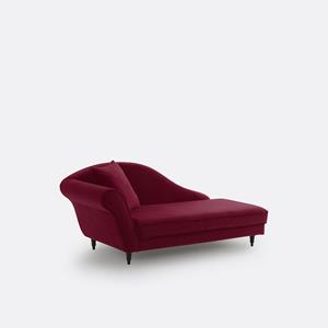 SO'HOME Longchair in fluweel Lipstick