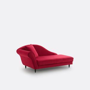 SO'HOME Longchair in fluweel Lipstick