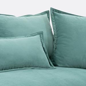 LA REDOUTE INTERIEURS Longchair, links, in fluweel, Odna