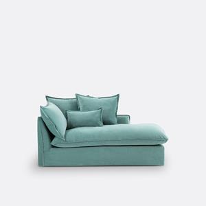 LA REDOUTE INTERIEURS Longchair in fluweel, rechts, Odna