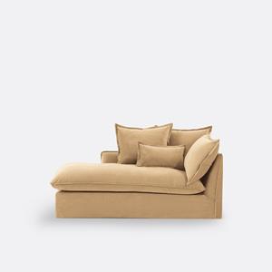 LA REDOUTE INTERIEURS Longchair, links, in fluweel, Odna