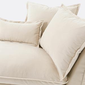 LA REDOUTE INTERIEURS Longchair, links, in fluweel, Odna