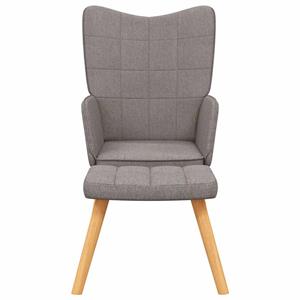 VidaXL Relaxstoel met voetenbank stof taupe