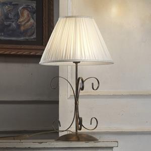 ONLI Grande Odino tafellamp, 1-lamp, bronskleurig, textiel