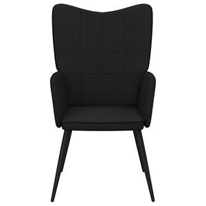 VidaXL Relaxstoel stof zwart