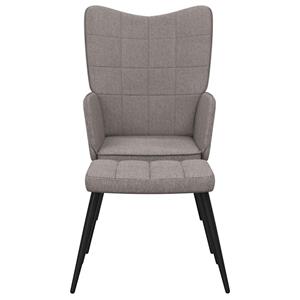 VidaXL Relaxstoel met voetenbank stof taupe