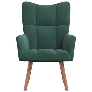 VidaXL Relaxstoel fluweel donkergoen