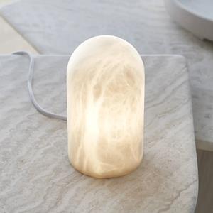Beacon Lighting Beacon tafellamp Panton, wit albast steen, hoogte 17,5 cm