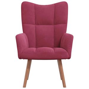 VidaXL Relaxstoel fluweel wijnrood