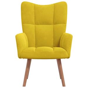 VidaXL Relaxstoel fluweel mosterdgeel
