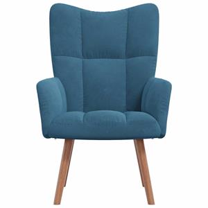 VidaXL Relaxstoel fluweel blauw